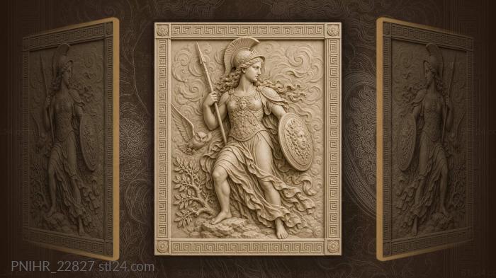 Greek key meander with corner medallions 3d STL model