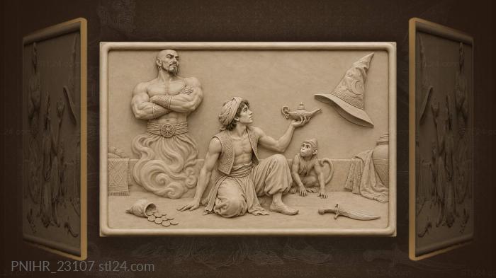 Aladdin genie and floating hat 3d STL model