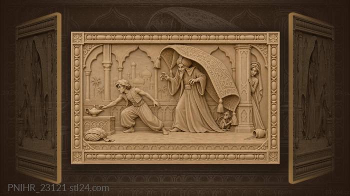 Sorcerer wrapped in the folding carpet 3d STL model