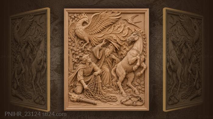 Firebird sorcerer son horse battle 3d STL model