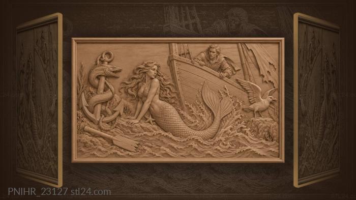 Mermaid tail ship sea witch eel 3d STL model