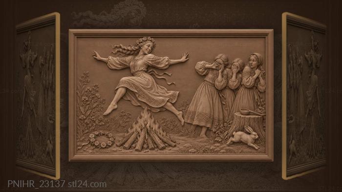 Snow maiden joyful winter leap 3d STL model