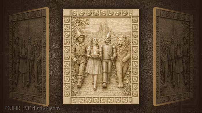 Dorothy and friends yellow brick road 3d STL model