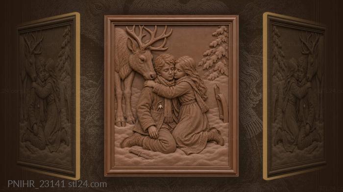 Gerda kai reindeer winter embrace 3d STL model