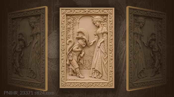 Mouse peeking from a pocket before the princess 3d STL model