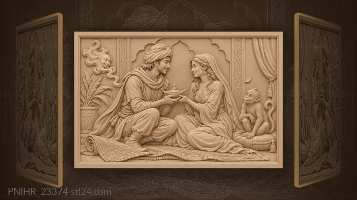 Lamp passed between two young hands 3d STL model