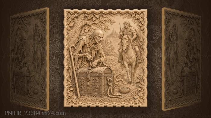 Sorcerer guards the chest from a rider 3d STL model