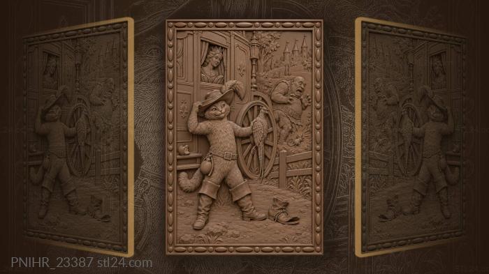 Puss in boots catches a partridge 3d STL model