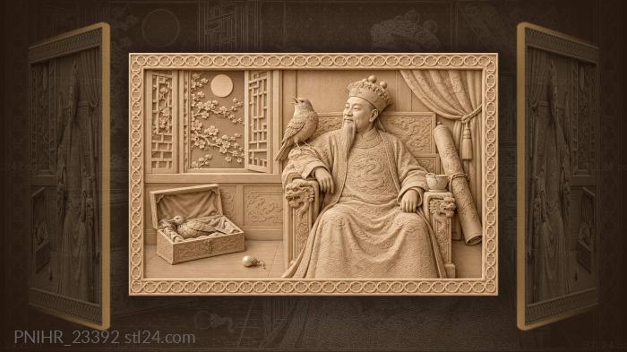 Chinese emperor listens to the nightingale 3d STL model