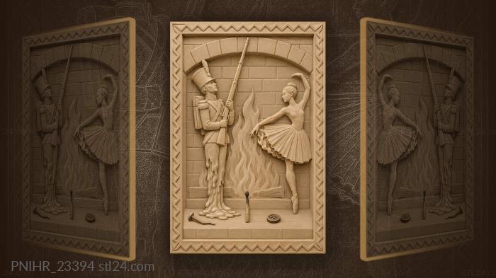 Ballerina dances beside the steadfast soldier 3d STL model