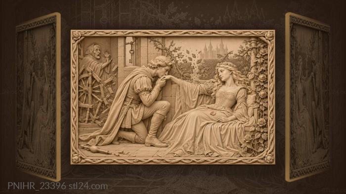 Knight kisses the princess’s hand 3d STL model