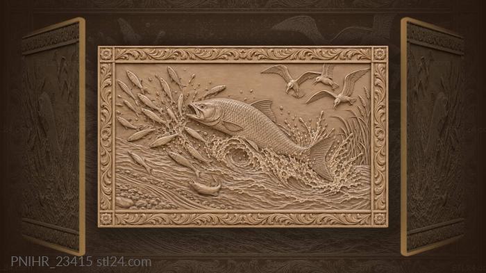 Fish leaping from the water 3d STL model