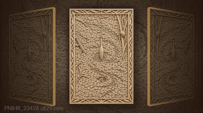 Fishing float bobs among water lilies 3d STL model