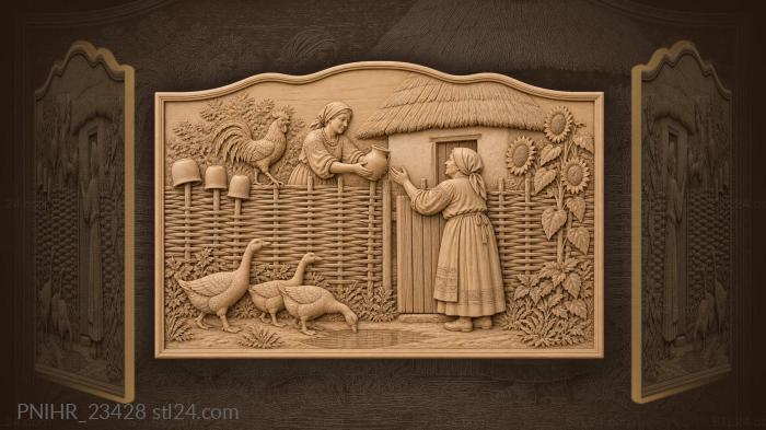 Rural life by the fence 3d STL model