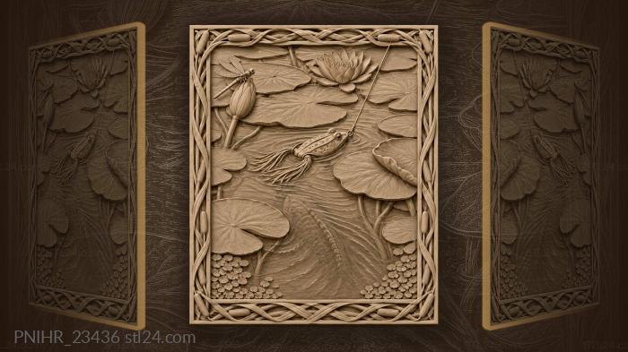 Frog lure among lily pads 3d STL model