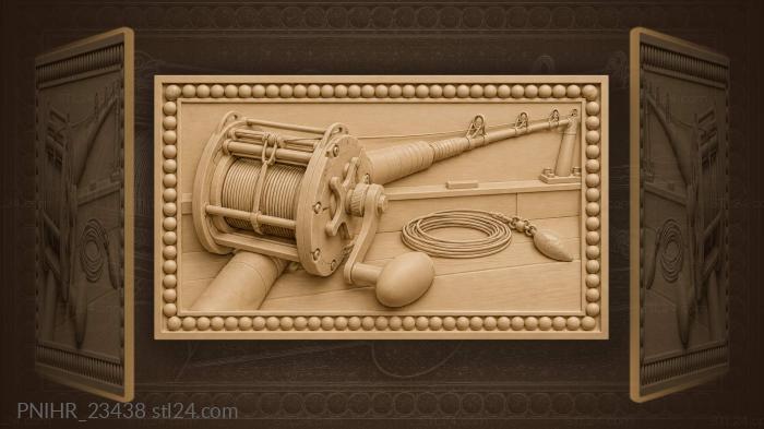 Deep sea fishing reel setup 3d STL model