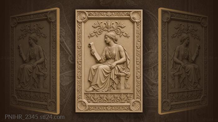 Ancient wisdom floral scroll border 3d STL model
