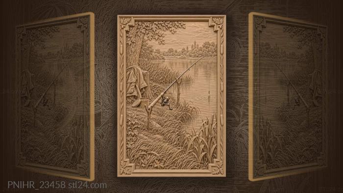 Quiet fishing by the reeds 3d STL model