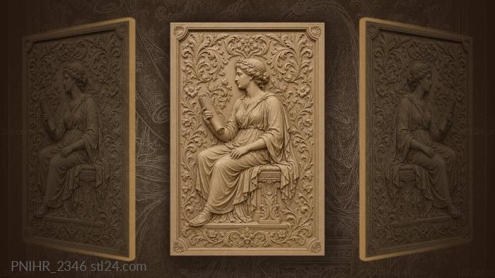 Sage between corner scallop shells 3d STL model