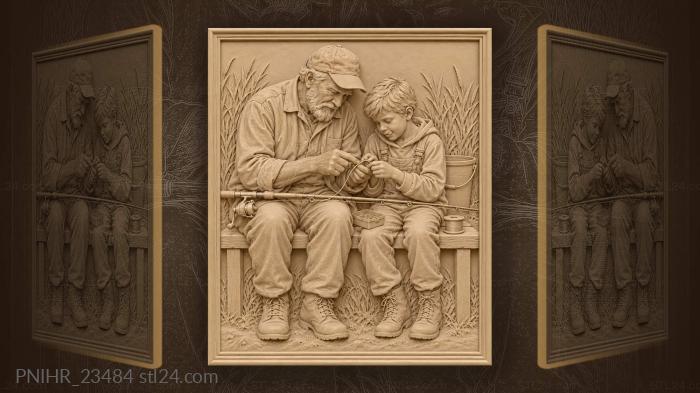 Teaching boy to tie knot 3d STL model
