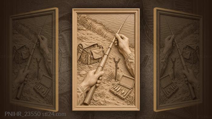 Fishing rod assembly riverside tackle 3d STL model