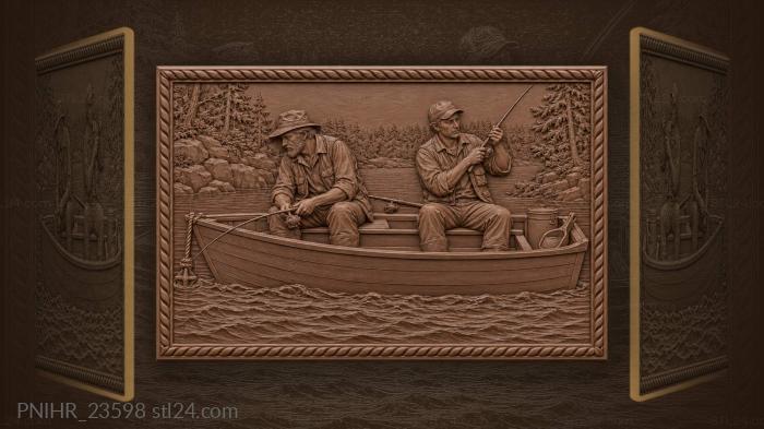 Quiet fishing on still waters 3d STL model