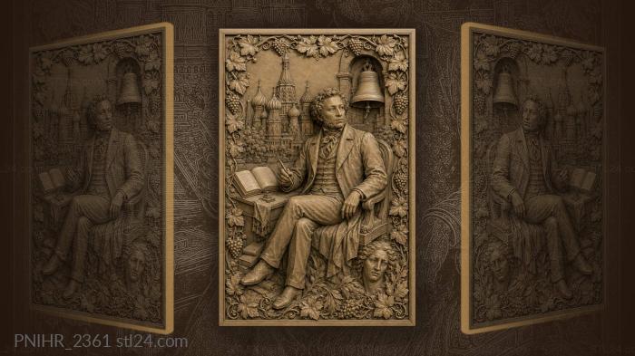 Pen bell and cathedral behind him · Ivan Turgenev 3d STL model