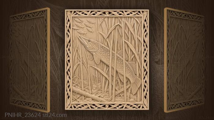 Pike among the reeds stillness 3d STL model