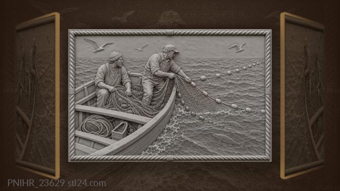 Fishing boat net haul underway 3d STL model
