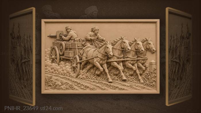 Gunner flees pursuit aboard dusty tachanka 3d STL model
