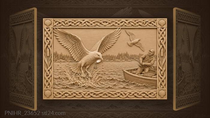 Seagull steals fishing lure prize 3d STL model