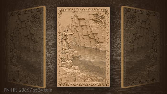 Fishing lure above still water 3d STL model