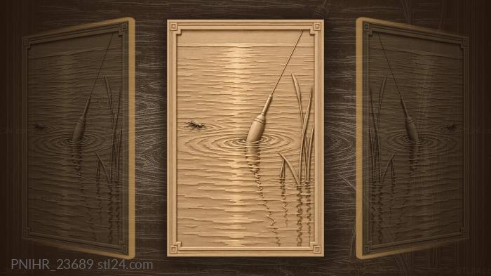 Fishing float sunset water ripples 3d STL model