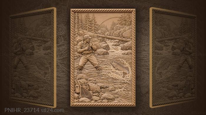 Taimen rolling in the upper mountain river 3d STL model