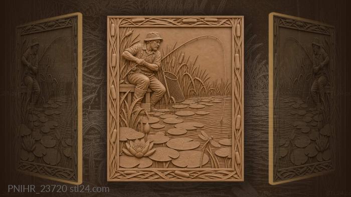 Float vanishing among the water lilies 3d STL model