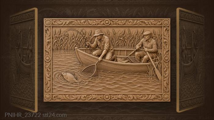 Bream fishing quiet summer morning 3d STL model
