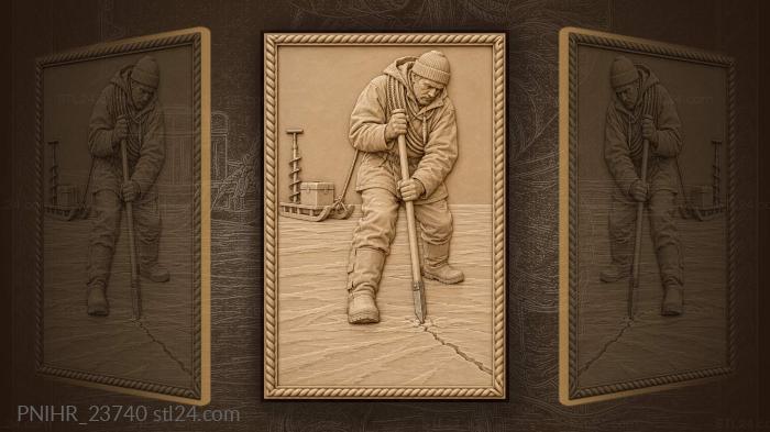 Winter ice fishing test safety 3d STL model