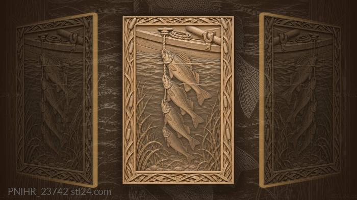 Pike catch by the quiet boat 3d STL model