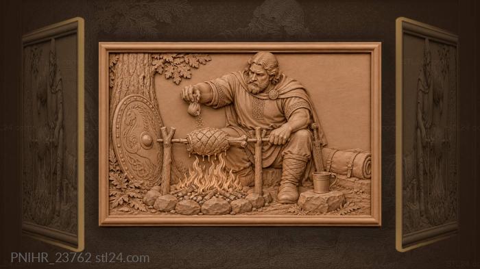 Dobrynya salting meat on the spit 3d STL model