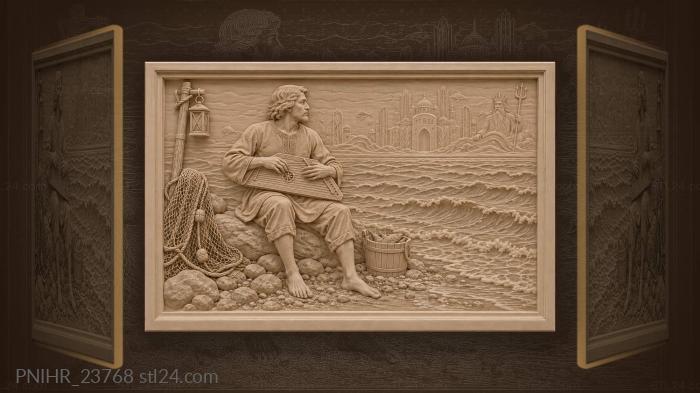 Sadko plays for the sea kingdom 3d STL model