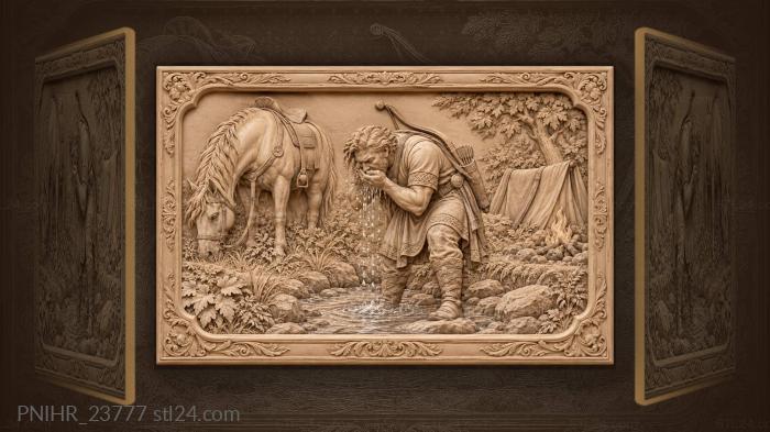Dobrynya washing by the stream 3d STL model