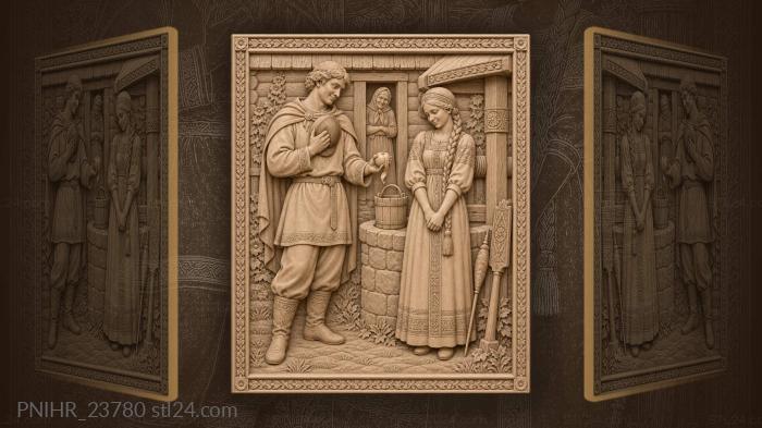 Alyosha popovich and maiden by well 3d STL model