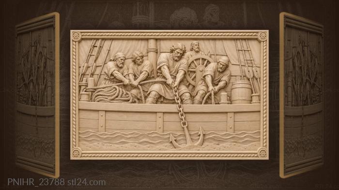 Sadko lowering ships heavy anchor 3d STL model