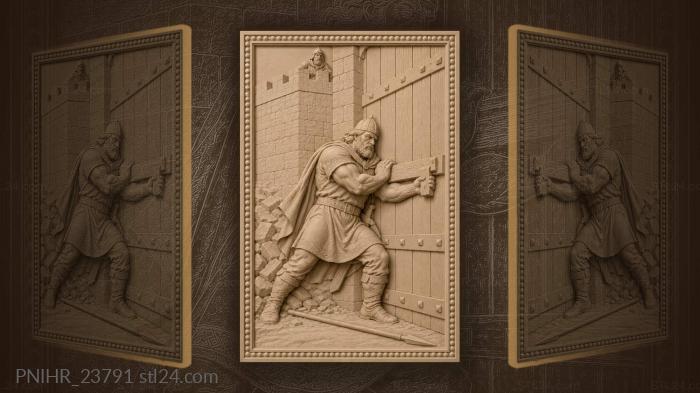 Ilya muromets closing city gates 3d STL model