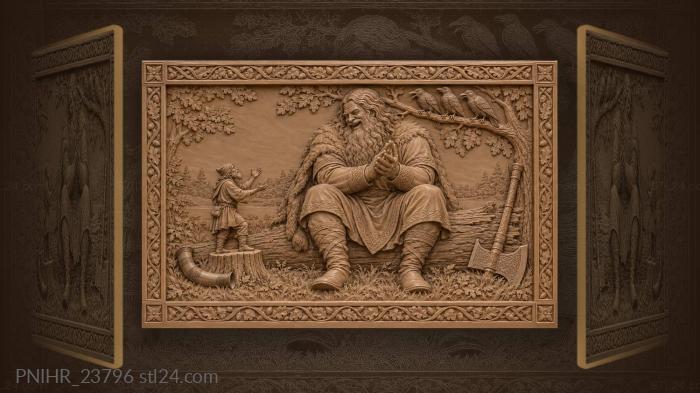 Svjatogor and the tiny storyteller 3d STL model