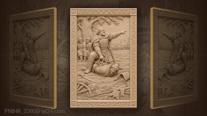 Ilya muromets subdues tatar warlord 3d STL model