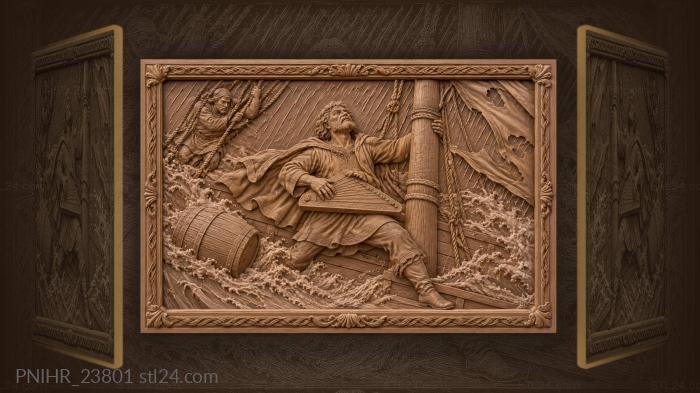 Sadko playing during a raging storm 3d STL model