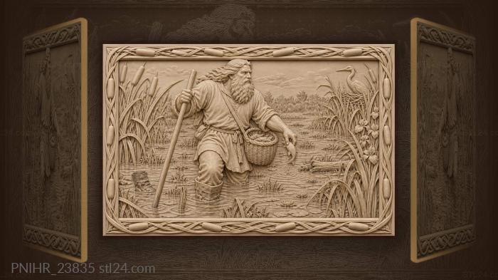 Svyatogor wading through the reedy marsh 3d STL model