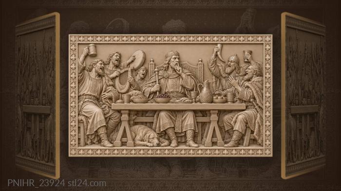 Vladimir the great with retinue 3d STL model