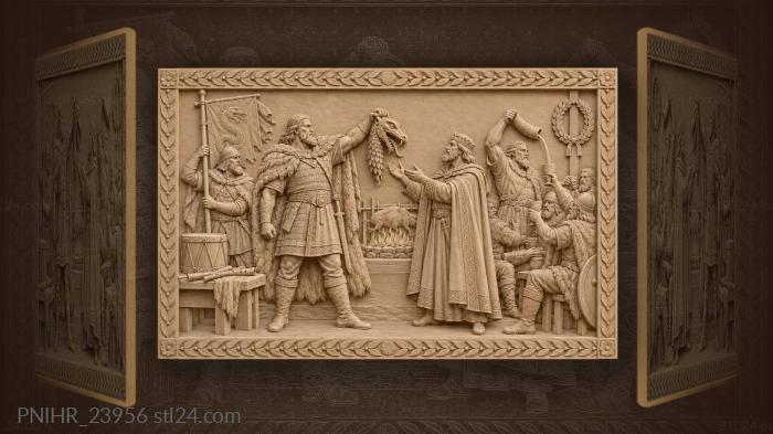 Hero’s triumph after the battle 3d STL model